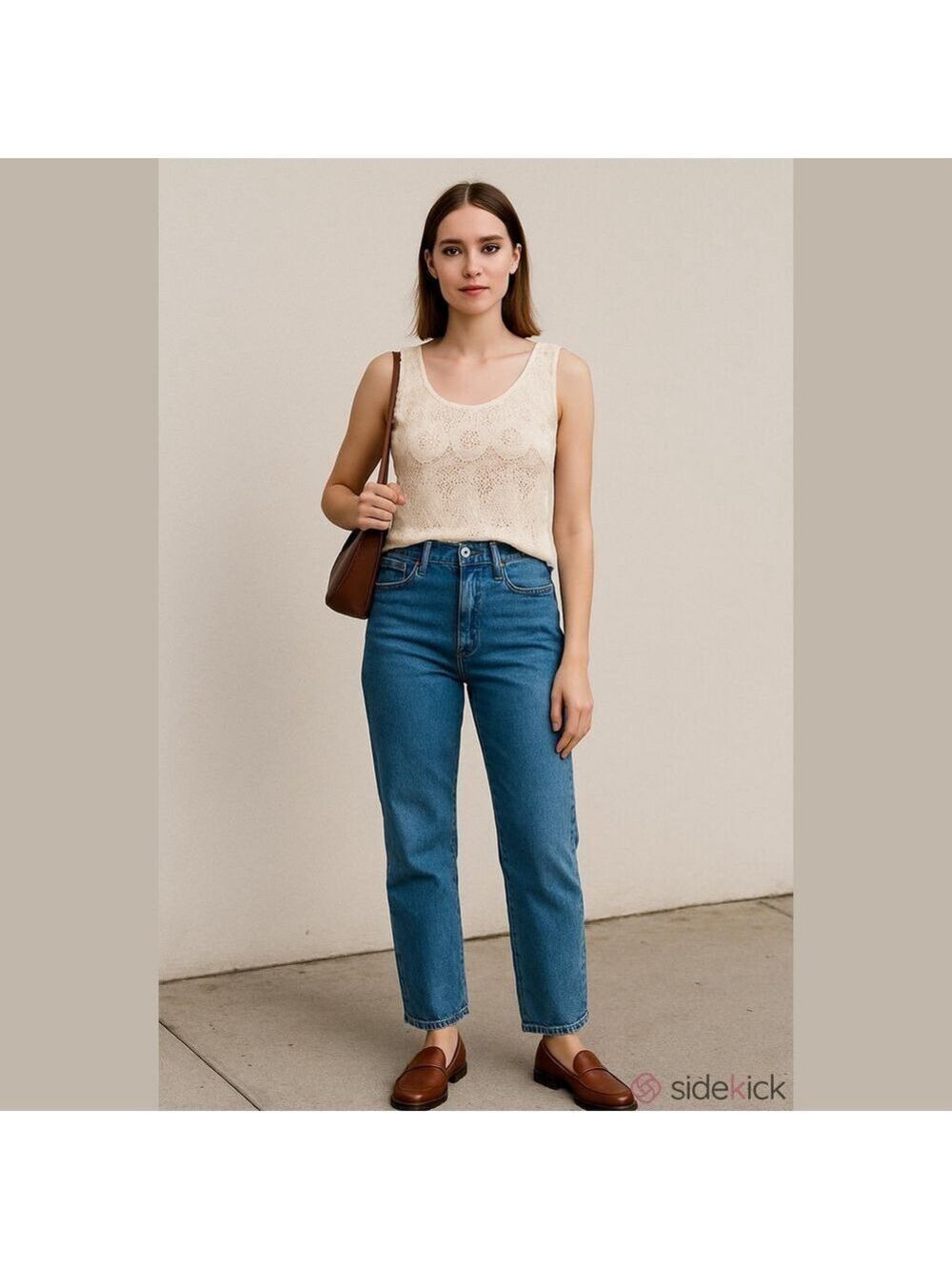 Vintage 90's Open Weave Cropped Cotton Ralphcore Tank